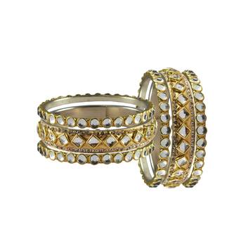 Golden Stone Brass Bangle 2