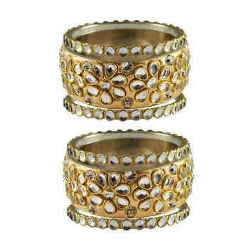 Golden Stone Brass Bangle 1