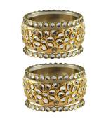 Golden Stone Brass Bangle