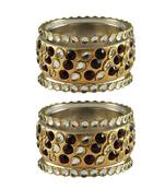 Golden Stone Brass Bangle