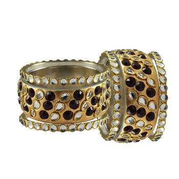 Golden Stone Brass Bangle 2
