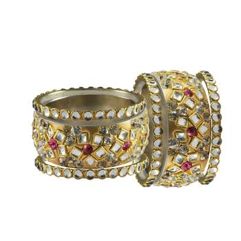 Golden Stone Brass Bangle 2