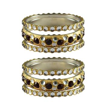 Golden Stone Brass Bangle 1