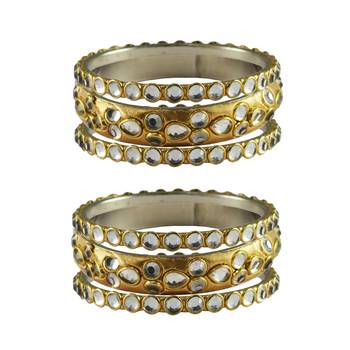 Golden Stone Brass Bangle 1