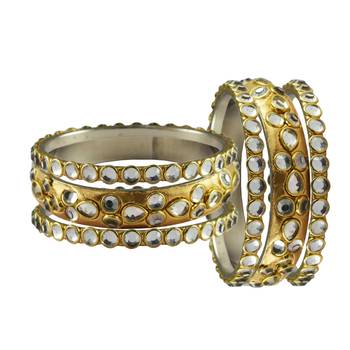 Golden Stone Brass Bangle 2