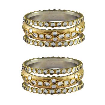 Golden Stone Brass Bangle 1
