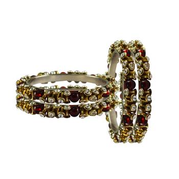 White Stone Brass Bangle 2