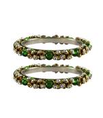 White Stone Brass Bangle