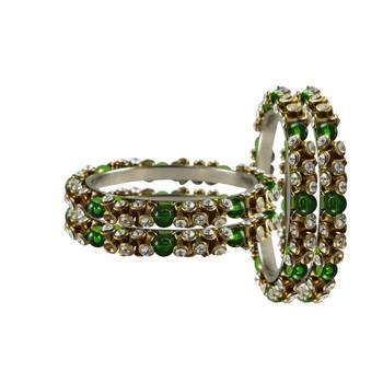 White Stone Brass Bangle 2