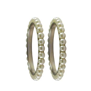 White Moti Brass Bangle 2
