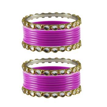 Rani Stone Acrylic-Brass Bangle 1