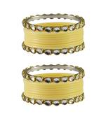 Cream Stone Acrylic-Brass Bangle