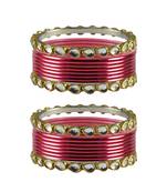 Peach Stone Metal Bangle