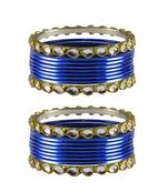 Blue Stone Metal Bangle