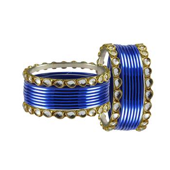 Blue Stone Metal Bangle 2