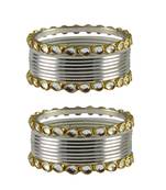 White Stone Metal Bangle