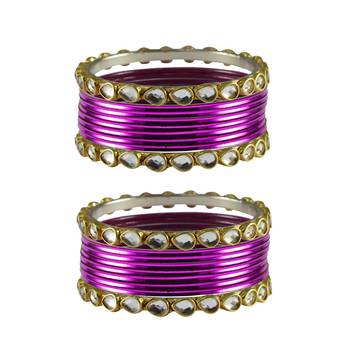 Rani Stone Metal Bangle 1