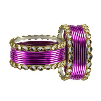 Rani Stone Metal Bangle 2