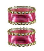 Pink Stone Metal Bangle