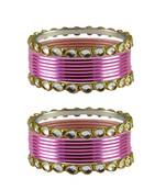 Light Pink Stone Metal Bangle