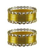 Yellow Stone Metal Bangle