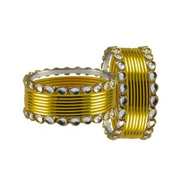 Yellow Stone Metal Bangle 2