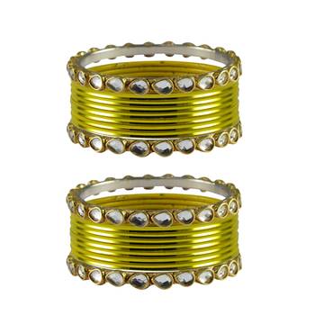 Lemon Stone Metal Bangle 1