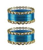 Voilet Stone Metal Bangle