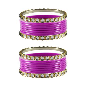 Rani Stone Acrylic-Brass Bangle 1