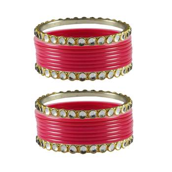 Gajari Stone Acrylic-Brass Bangle 1