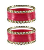 Gajari Stone Acrylic-Brass Bangle