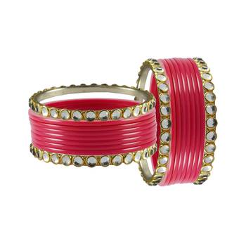 Gajari Stone Acrylic-Brass Bangle 2