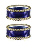 Blue Stone Metal Bangle