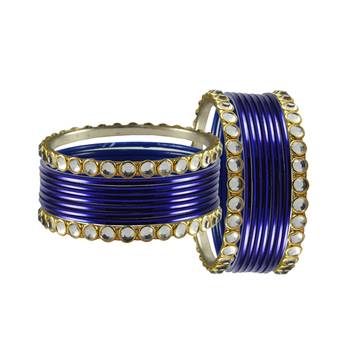 Blue Stone Metal Bangle 2