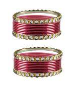 Gajari Stone Metal Bangle
