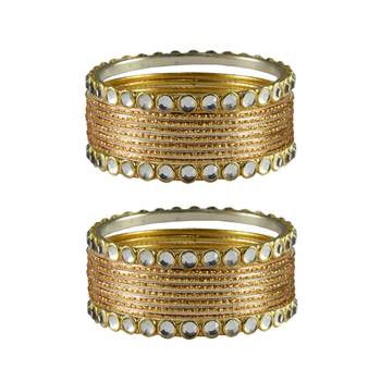 Golden Stone Metal Bangle 1