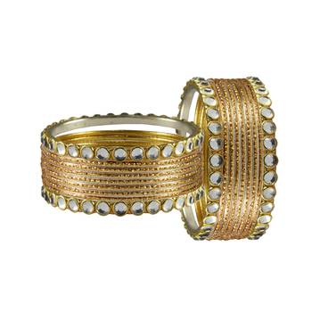 Golden Stone Metal Bangle 2