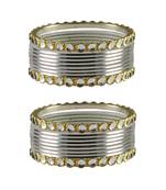 White Stone Metal Bangle