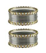 Silver Stone Metal Bangle