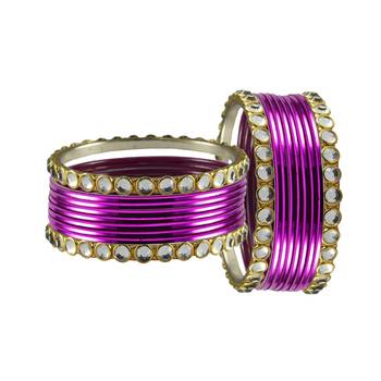 Jamani Stone Metal Bangle 2