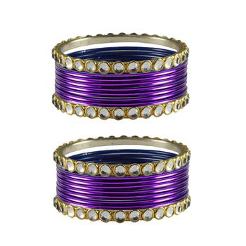 Dark Jamani Stone Metal Bangle 1