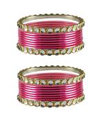 Gajari Stone Metal Bangle