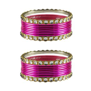 Rani Stone Metal Bangle 1