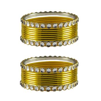 Yellow Stone Metal Bangle 1