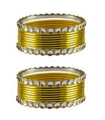 Yellow Stone Metal Bangle