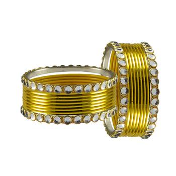 Yellow Stone Metal Bangle 2