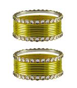 Yellow Stone Metal Bangle