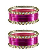 Dark Rani Stone Metal Bangle