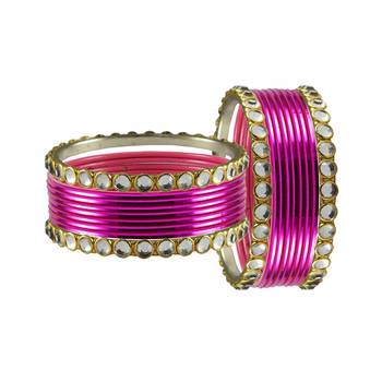 Dark Rani Stone Metal Bangle 2