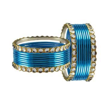 Firozi Stone Metal Bangle 2